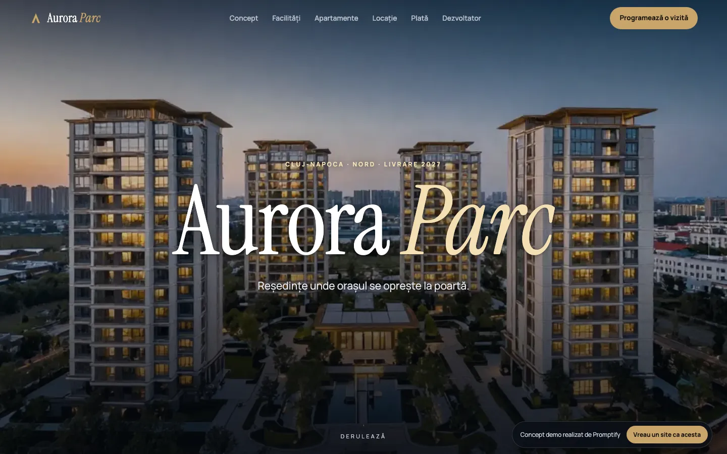 Aurora Parc Residence: Patru turnuri. O singură grădină.