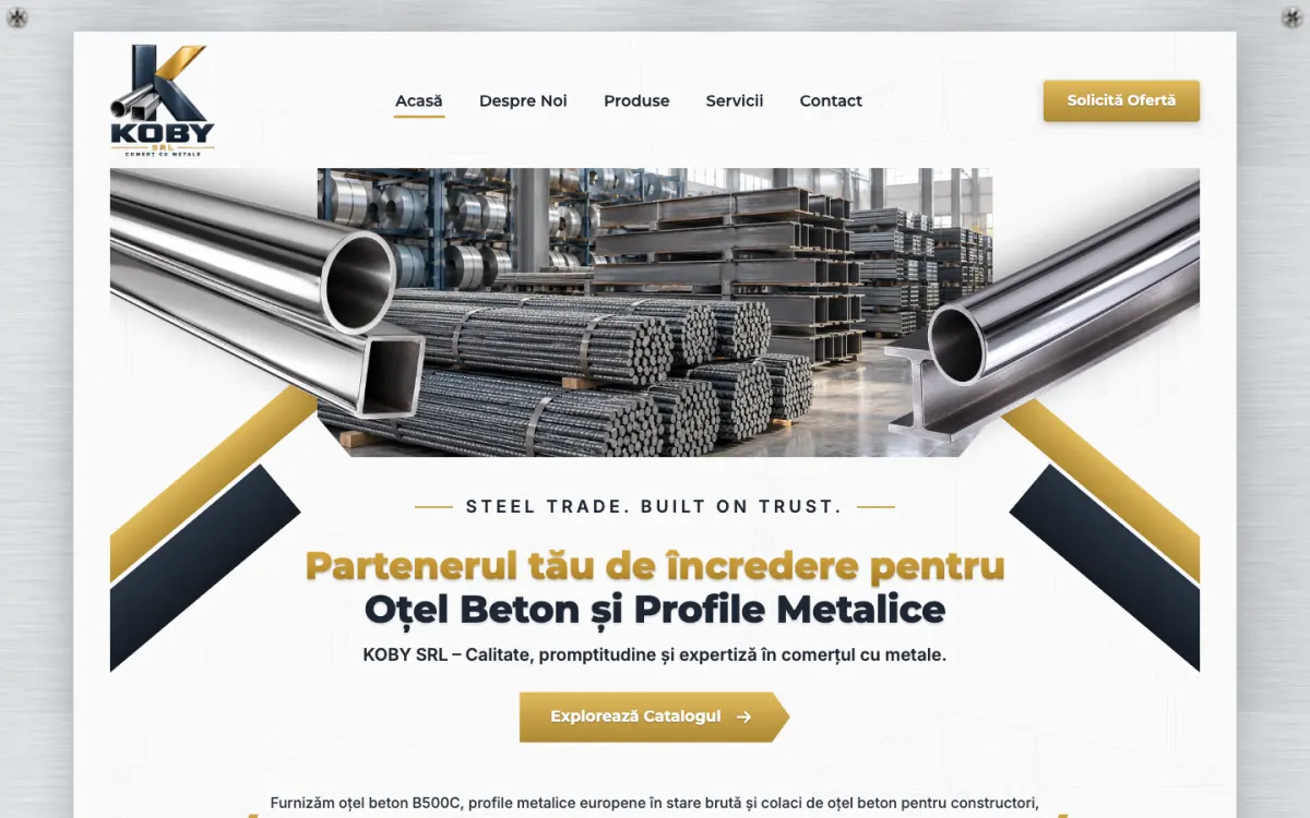 KOBY SRL: Industrial · Site de prezentare