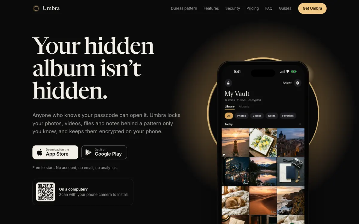 Umbra: Confidențialitate · Site + SEO